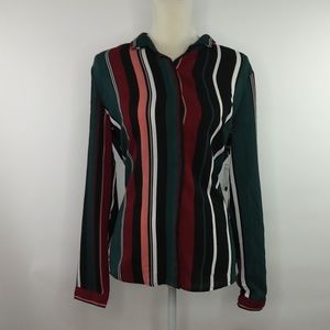 True4You Colorful Long Sleeve Blouse NWT